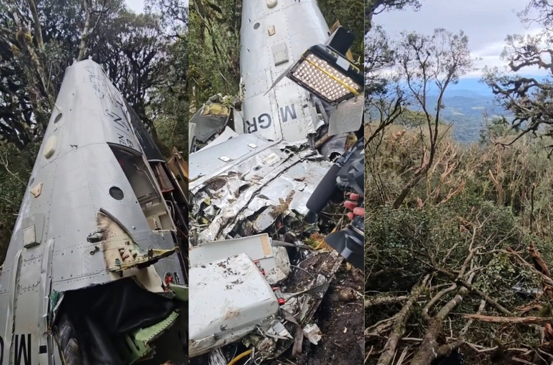 Cabine destruída, cauda partida, árvores arrancadas: o que mostram os destroços do helicóptero de Rick