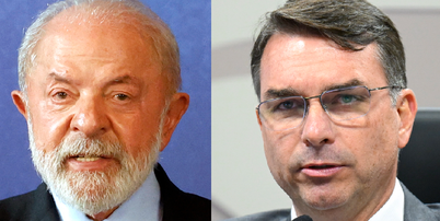 Montagem com fotos do presidente Lula (PT) e do senador Fl&aacute;vio Bolsonaro (PL-RJ) Foto: Montagem: T&acirc;nia R&ecirc;go/Ag&ecirc;ncia Brasil/Andressa Anholete/Ag&ecirc;ncia Senado
