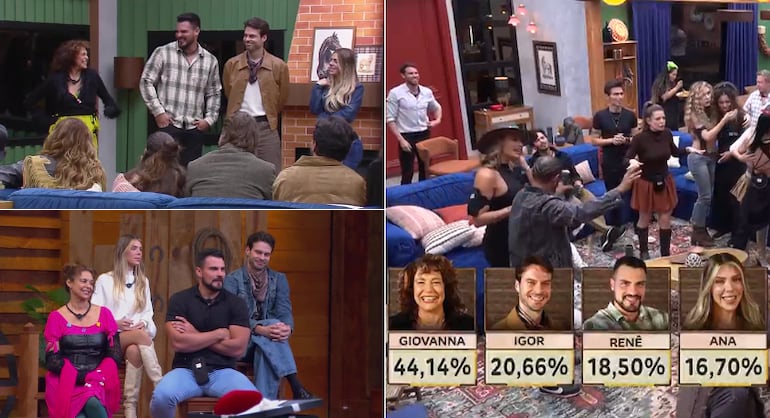 Prova de Fogo ao vivo rende Carelli fantasiado de Galinho e público especial no sofá