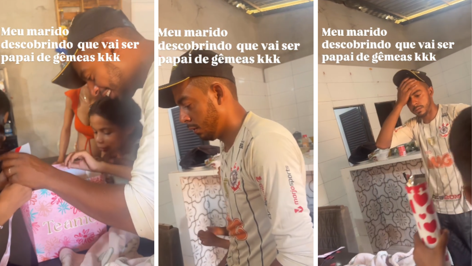V&iacute;deo do momento da revela&ccedil;&atilde;o de gesta&ccedil;&atilde;o de g&ecirc;meas foi publicada pelo casal no in&iacute;cio de setembro nas redes sociais