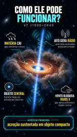 Fonte de rádio incomum na Via Láctea desafia cientistas ao passar 20 anos ativa sem emitir raios X