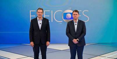 Candidatos ao governo de São Paulo, Fernando Haddad (PT) e Tarcísio de Freitas (Republicanos) Foto: Divulgação/Rede Globo
