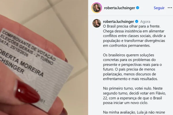 Amiga de Lulinha, lobista Roberta Luchsinger declara voto em Flávio - destaque galeria