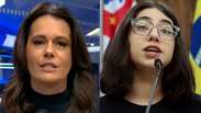 Âncora da Band se emociona ao criticar Eduarda Campopiano por fala sobre feminicídio
