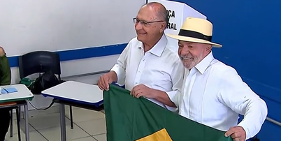Lula vota em São Bernardo do Campo (SP) Foto: Repodução/GloboNews