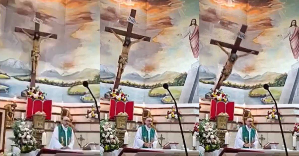 Padre morre após ser atingido por cruz em missa transmitida ao vivo