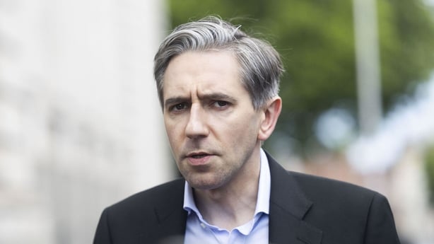 simon harris pictured on june 6 at government buildings