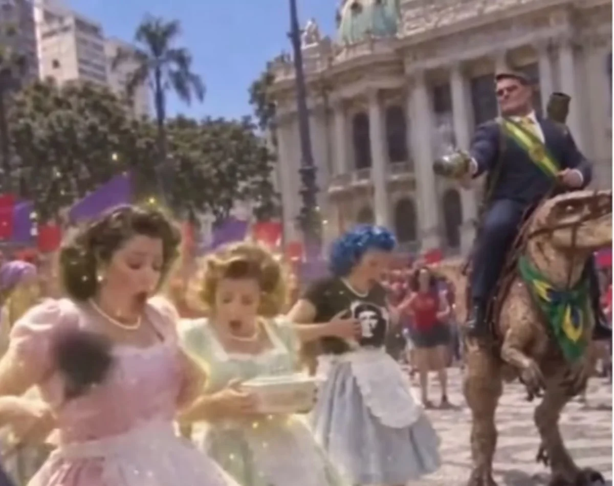 Print colorido de vídeo do meme Bolsonaro hipotético