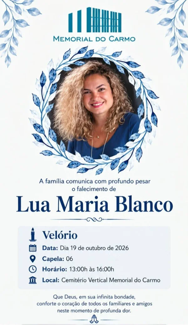 Velório de Lua Blanco acontece na segunda (19/10), no Rio; saiba detalhes - destaque galeria