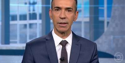 C&eacute;sar Tralli se tornou titular na bancada do 'Jornal Nacional' em novembro de 2025 Foto: Reprodu&ccedil;&atilde;o